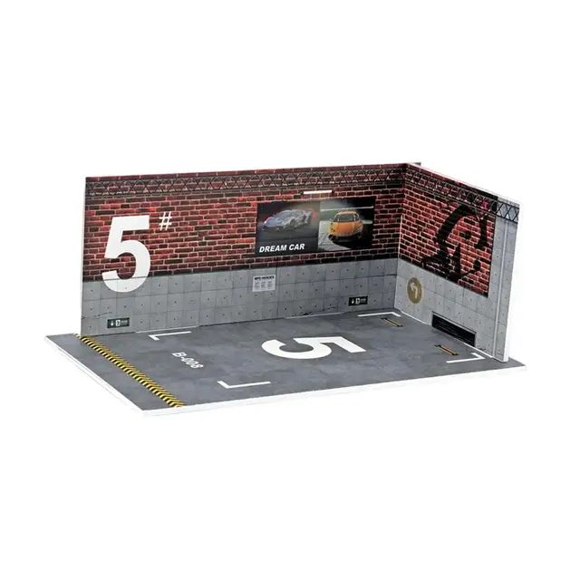 Mur Diorama couleur 1 24 Garage pour voitures miniatures en Pvc