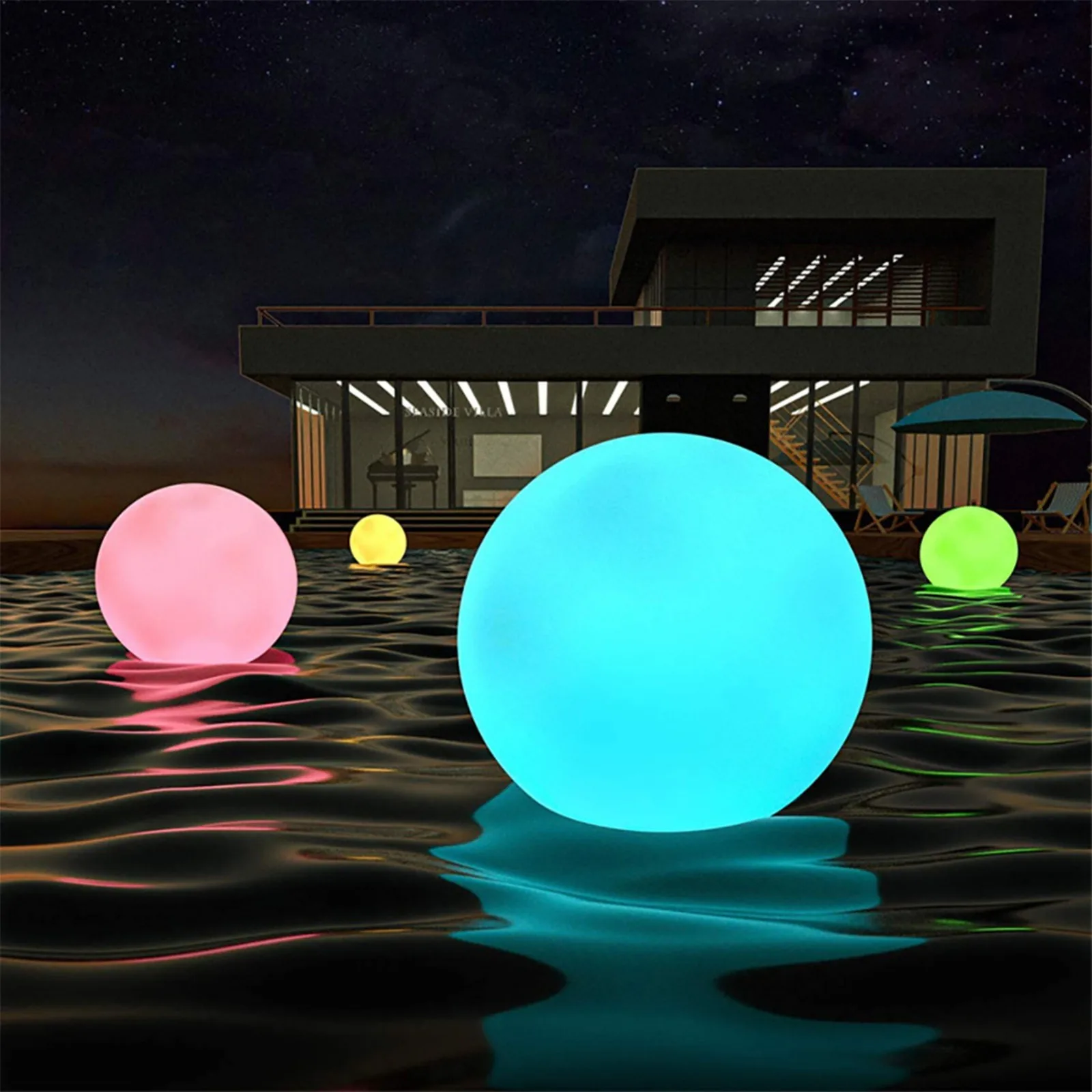 Water Toy Pool Accessories for Kids Adults Glowing Outdoor Beach Pool Party Games Patio Garden Backyard Decor 16 Colors 4 Lighting Modes LED Beach Ball 16 Inflatable Pool Toy with Remote 