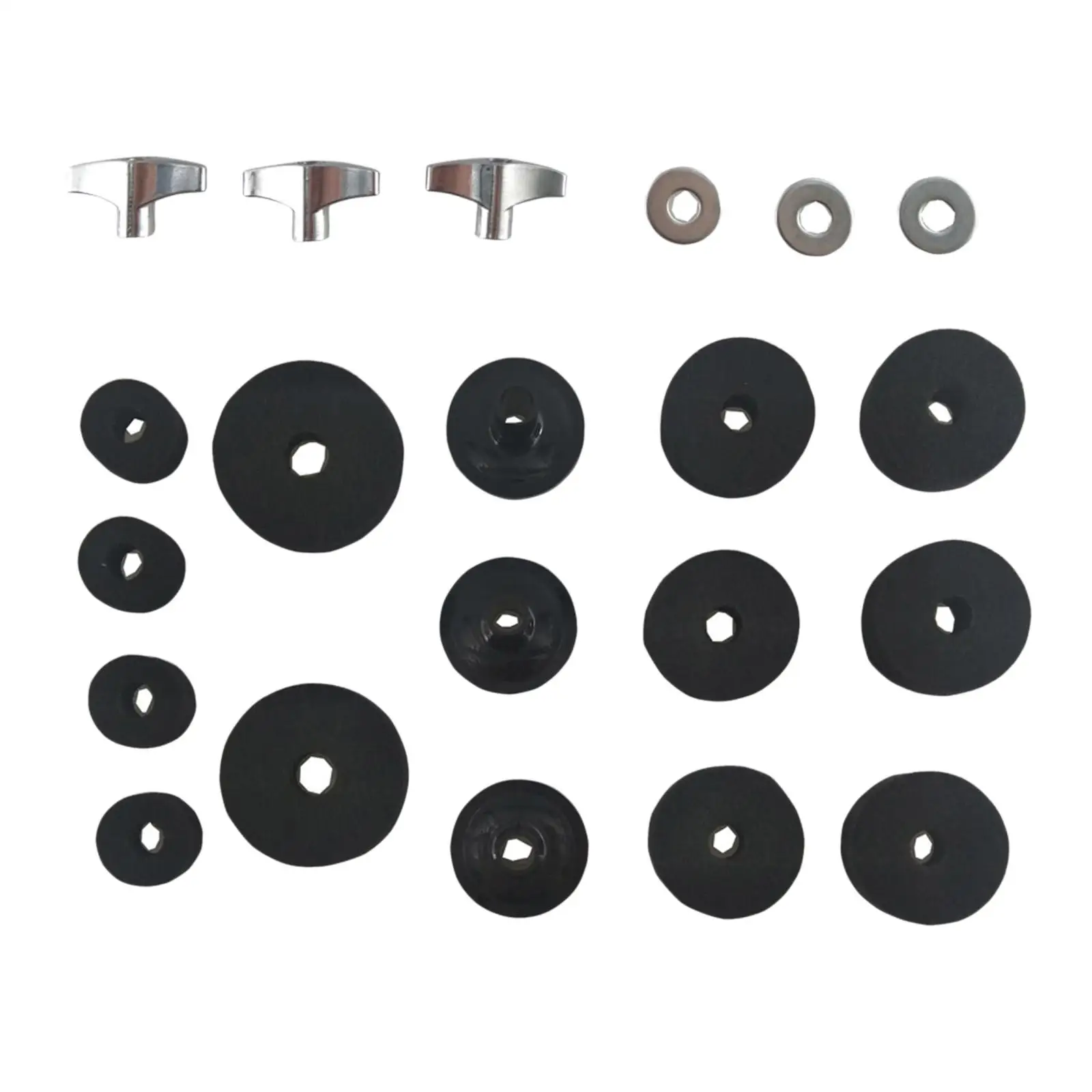 21Pcs Drum Replacement Parts Accs Cymbal Felt Washer Cymbal Washer Equipment Drum Felt