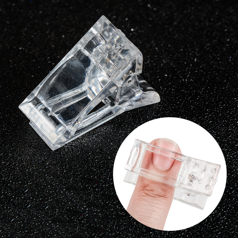 Description Picture 4 of item1/5Pcs Acrylic Nail Clip Transparent Gel Quick Building Nail  Clips Fingernail Extension UV Clamps Manicuring Art Set
