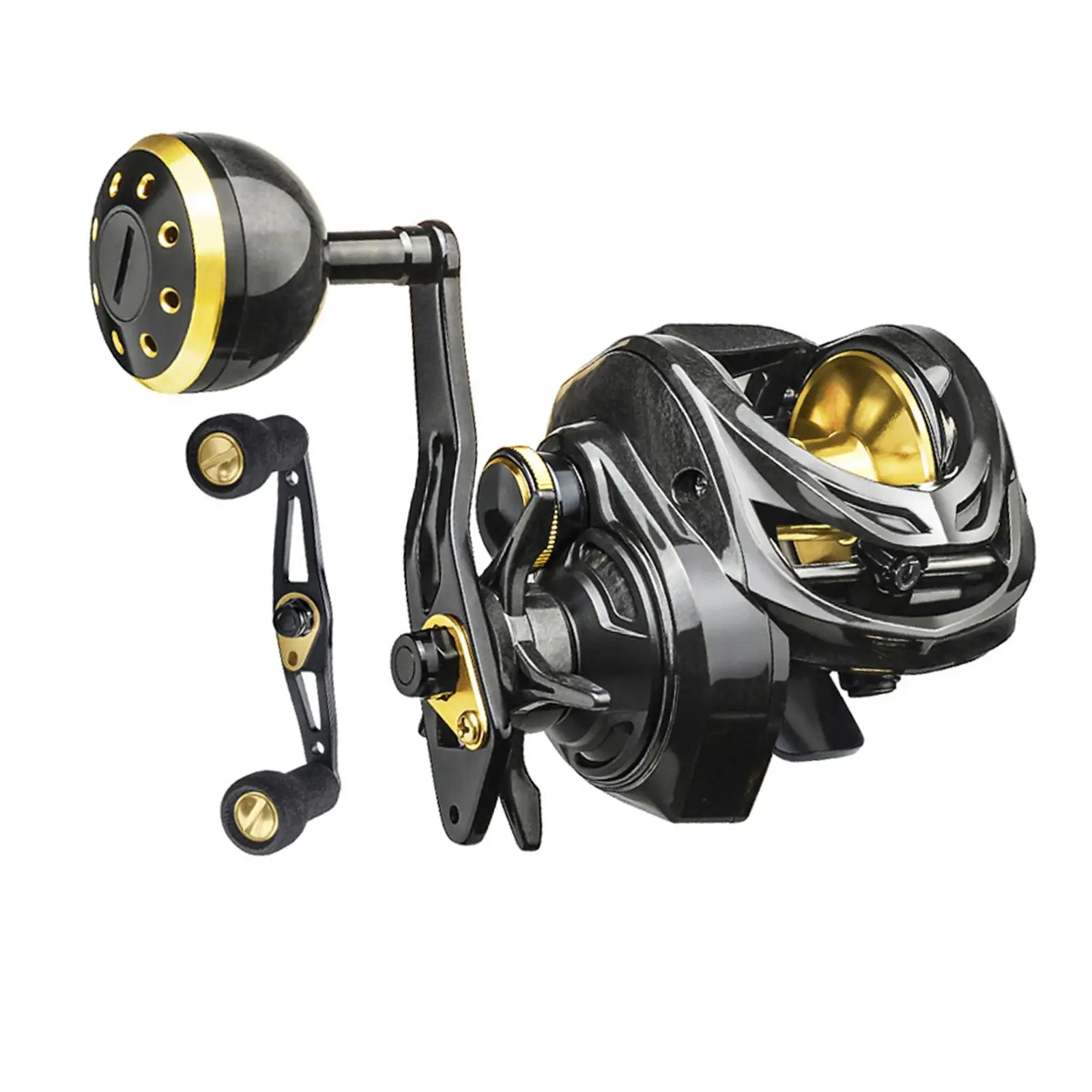 6.3:1 Gear Ratio 6+1BB Durable Comfortable Handle Compact Design Sealed Drag System Casting Reel Baitcaster Reel for Sea Fishing
