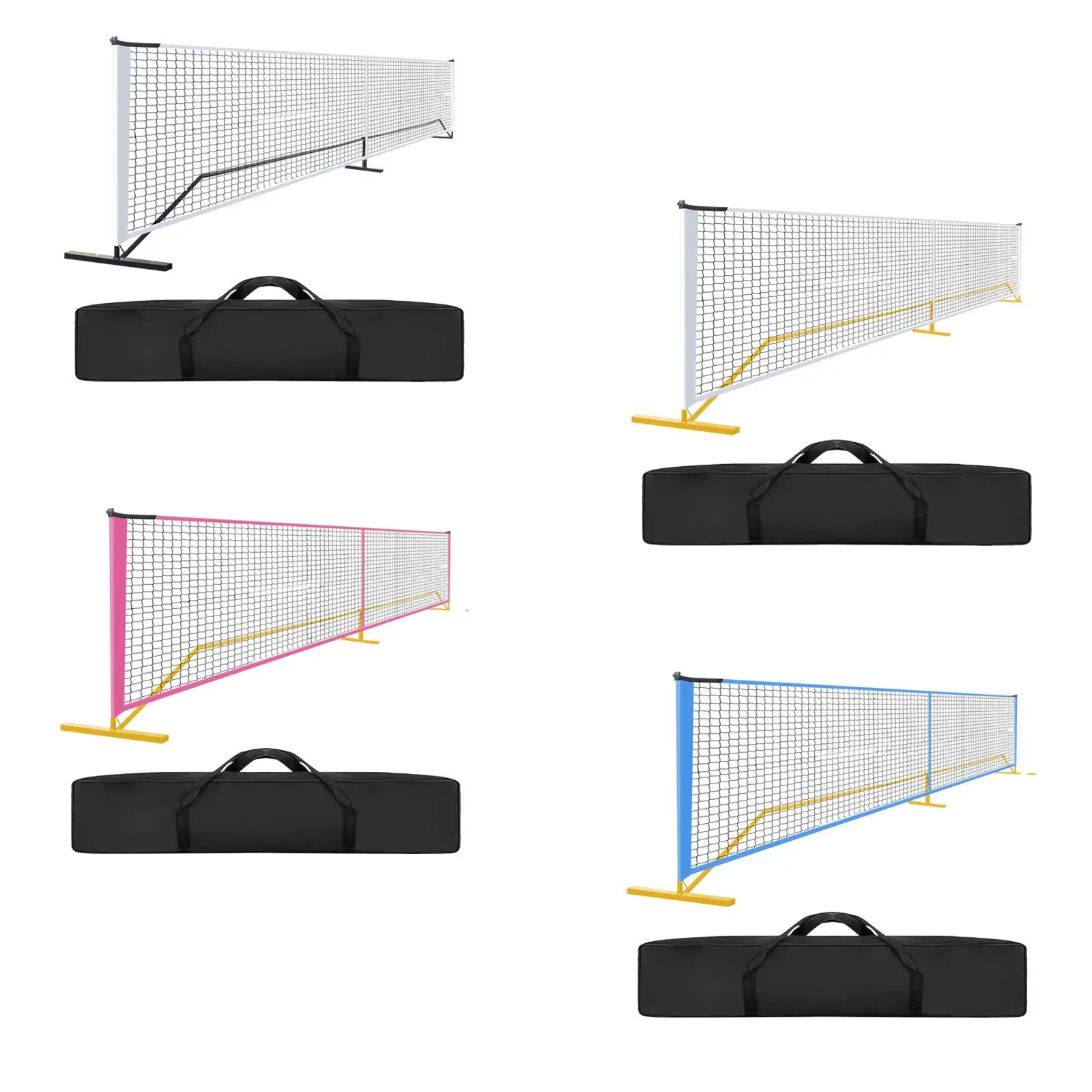 Portable Pickleball Net with Carrying Bag 22ft Sports Net for Driveway Indoor Outdoor Game Volleyball Pickleball Training Beach