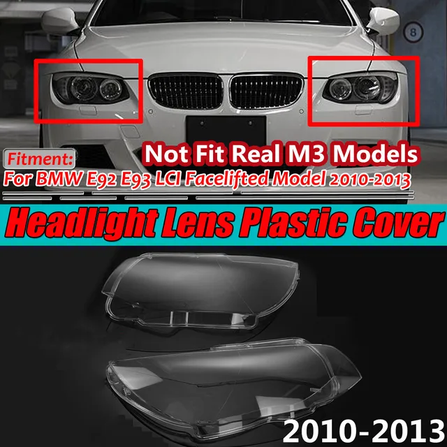 2010-2013 Headlight Lens Cover For BMW 3 Series E92 Coupe / E93