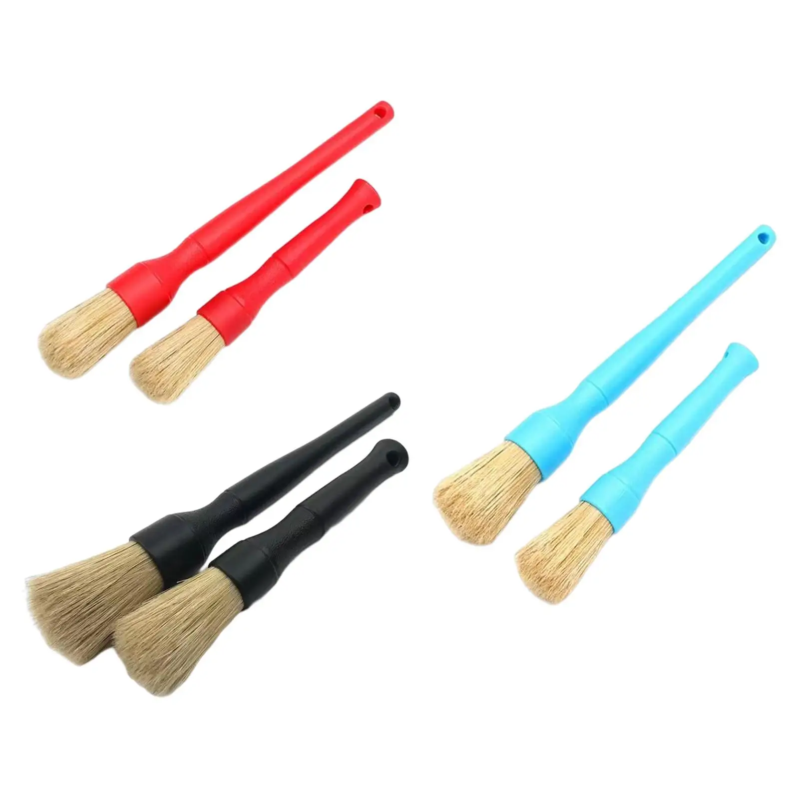 2Pcs Car Automobile Detailing Brush Wheels Cleaner for Interior Panels