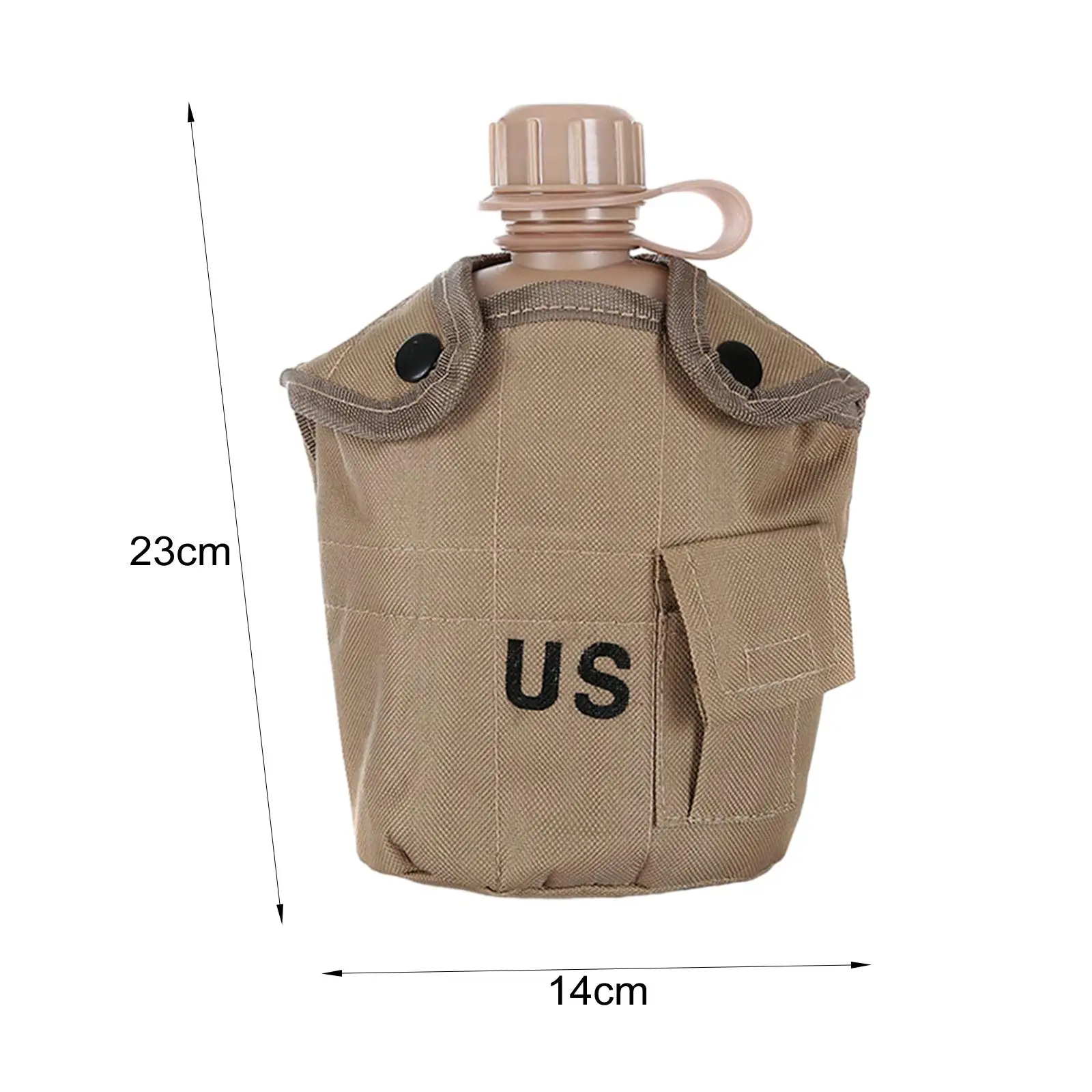 Portable Water Dining Bottle with Bottle Pouch Outdoor Bottle Water Kettle for Hunting Traveling Camping Backpacking Adults 