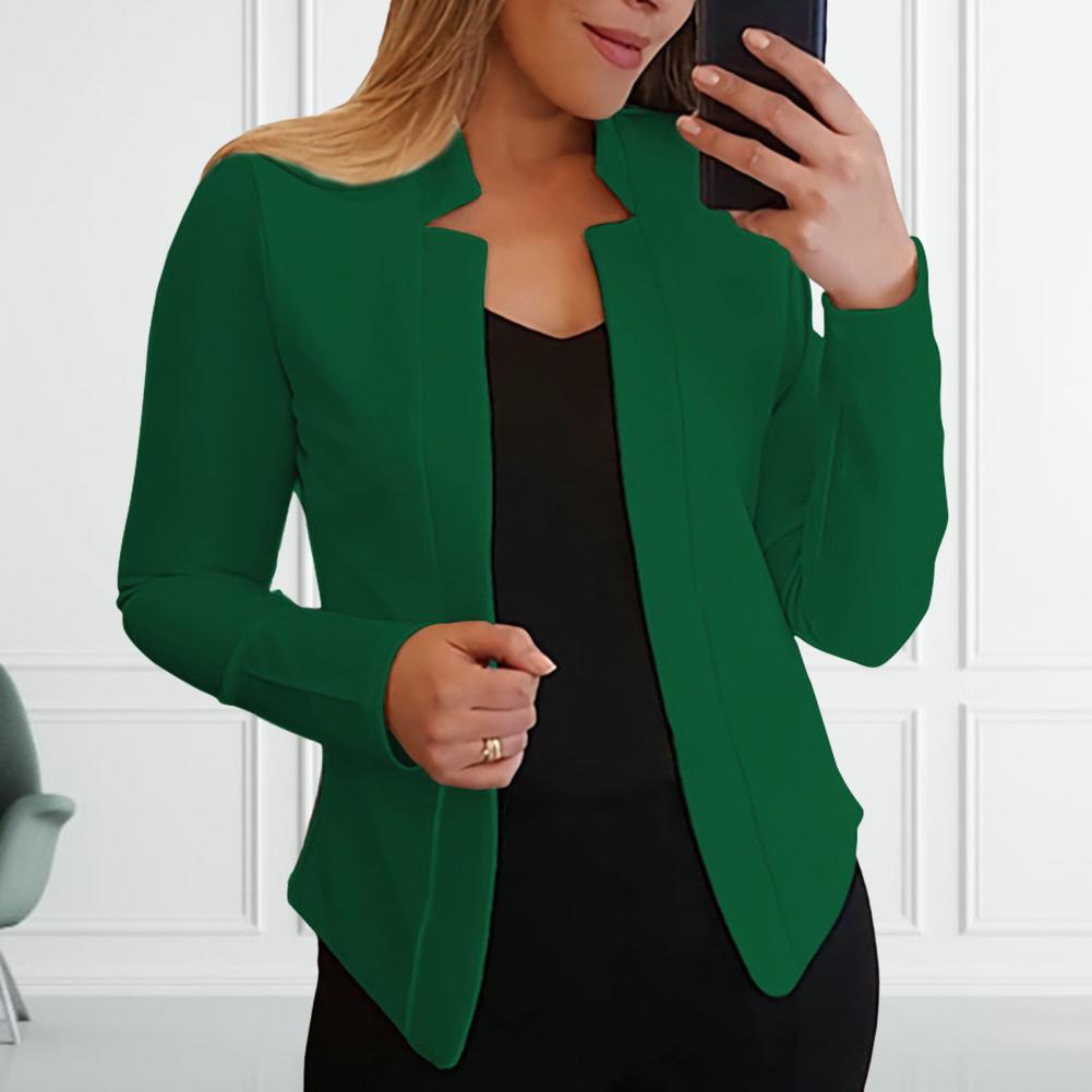 Title 4, Einfarbig Slim Fit Frauen Blazer Jacke Kerb Kra...