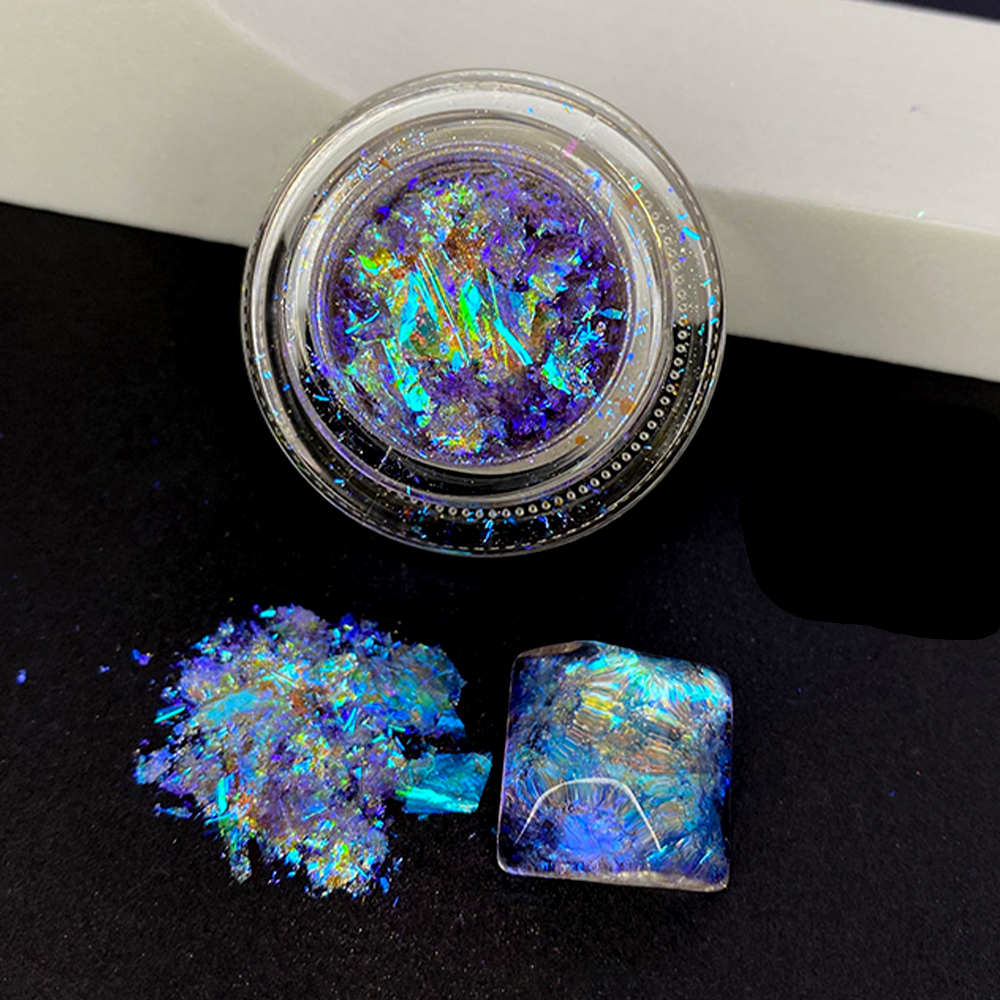 Best of Aurora Crystal Opal Nail Powder Holographic Irregular Glitter Iridescent Sequins Rub Dust Mermaid Chameleon Flakes DIY Manicure Reviews & Tips