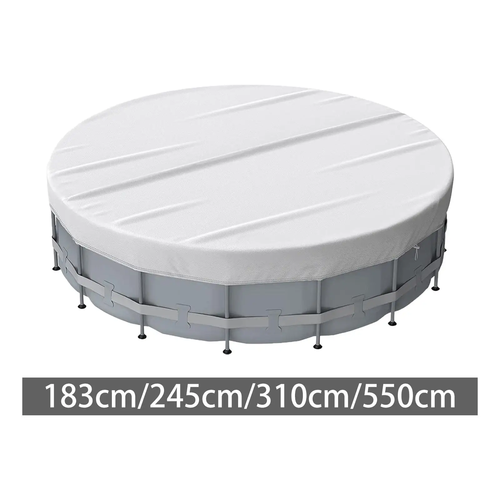 Swimming Pool Cover Hot Tub Cover Protector Circular above Ground Pool Cover for Bathtub Garden Patio Frame Swimming Pools SPA