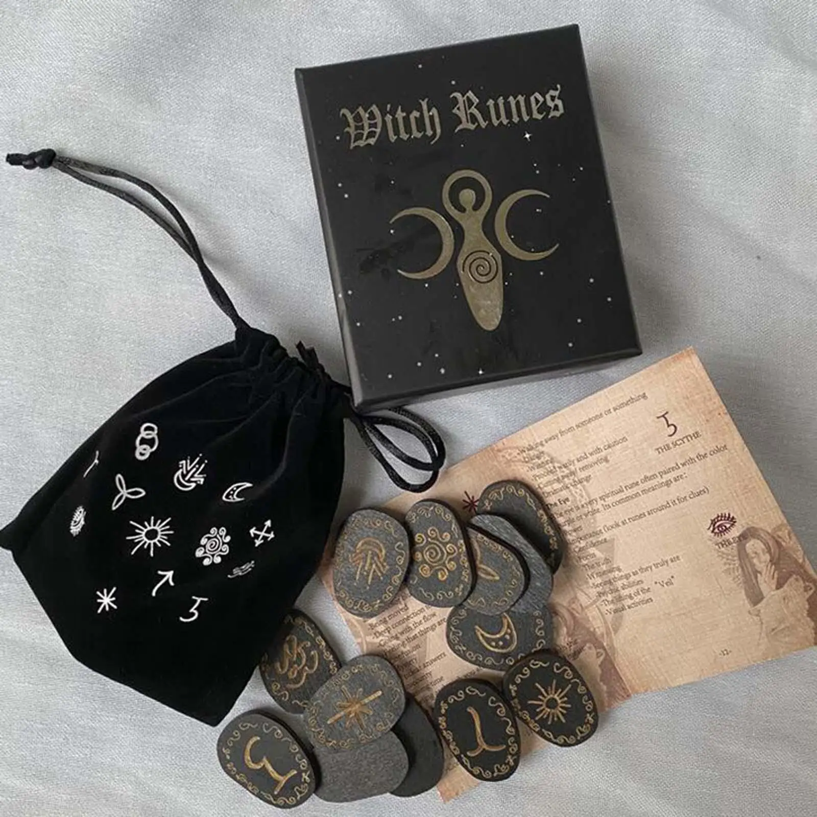1Set Witch Runes Meditation  Home Decor Ornament Gifts for Kids 