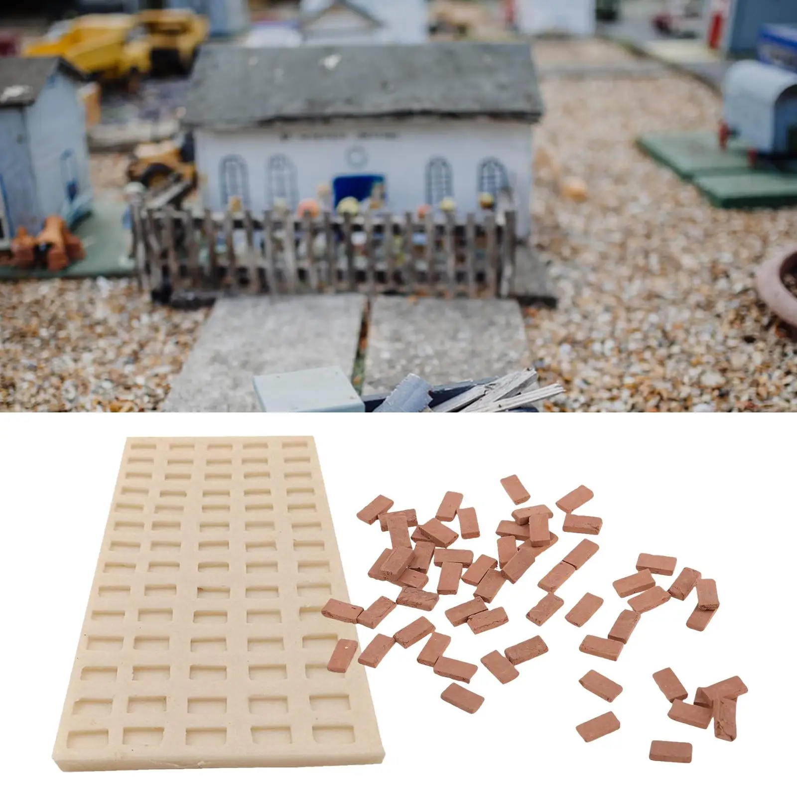 1:35 Soft Gel Mould Simulated Long Bricks Floor Model Tools Building