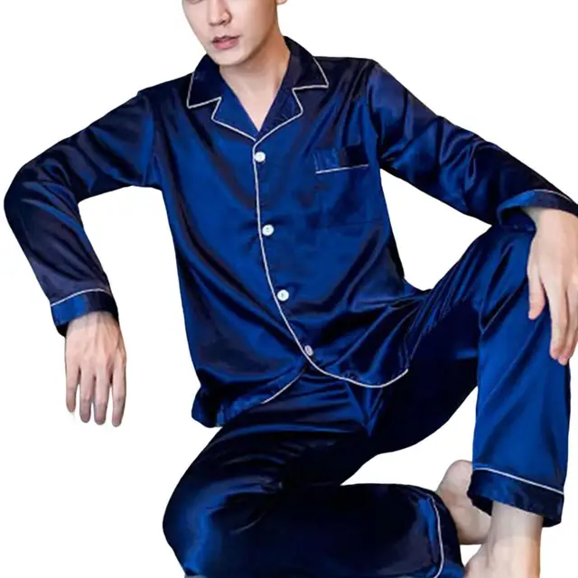 Buy Wholesale China Silk Pajamas Men's Ice Silk Spring/summer Single Trousers  Pajama Pants Home Wear & Men's Pajamas at USD 4.38