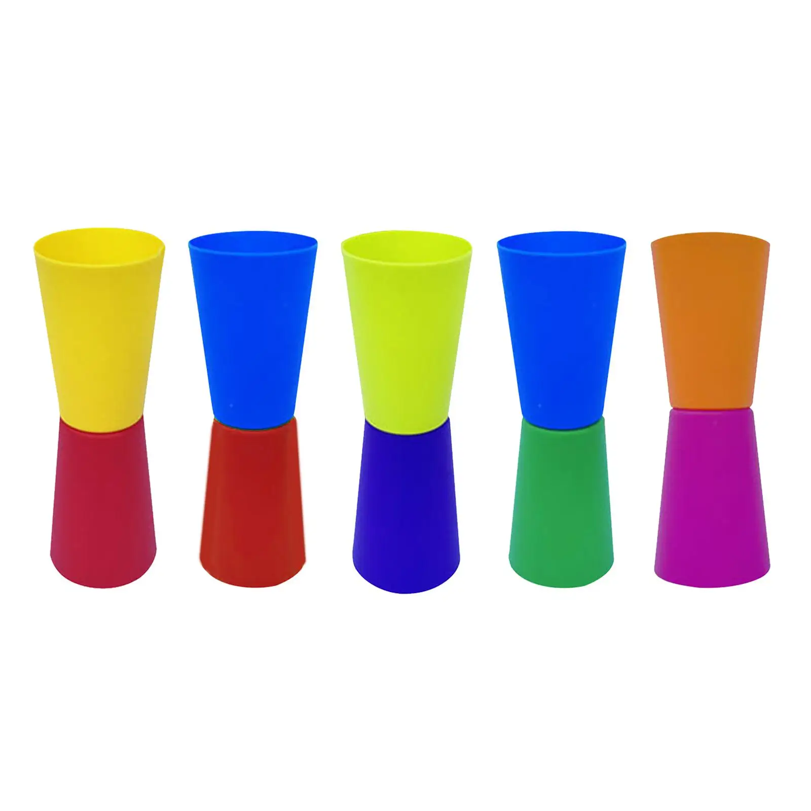10 Pieces Flip Cups Agility Training Workout Shuttle Run Fitness Running Exercise Aid for Outdoor Rugby Football Events with Net