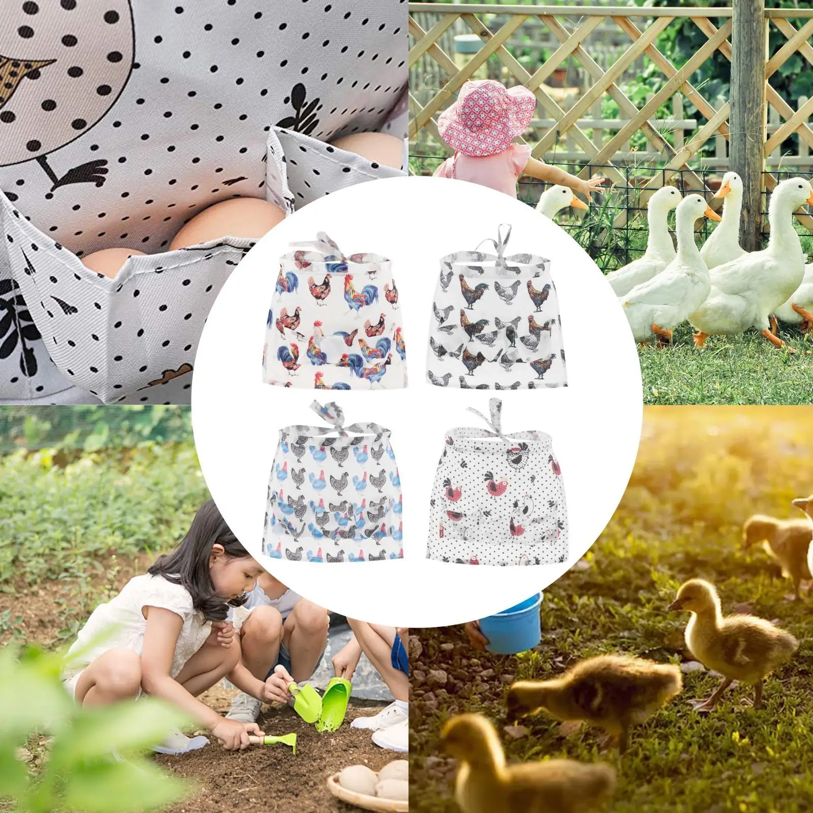 Durable Eggs Collecting Apron for Kids Workwear Chicken Coop Accessories Gathering for Kitchen Supplies Farmhouse Home Outdoor