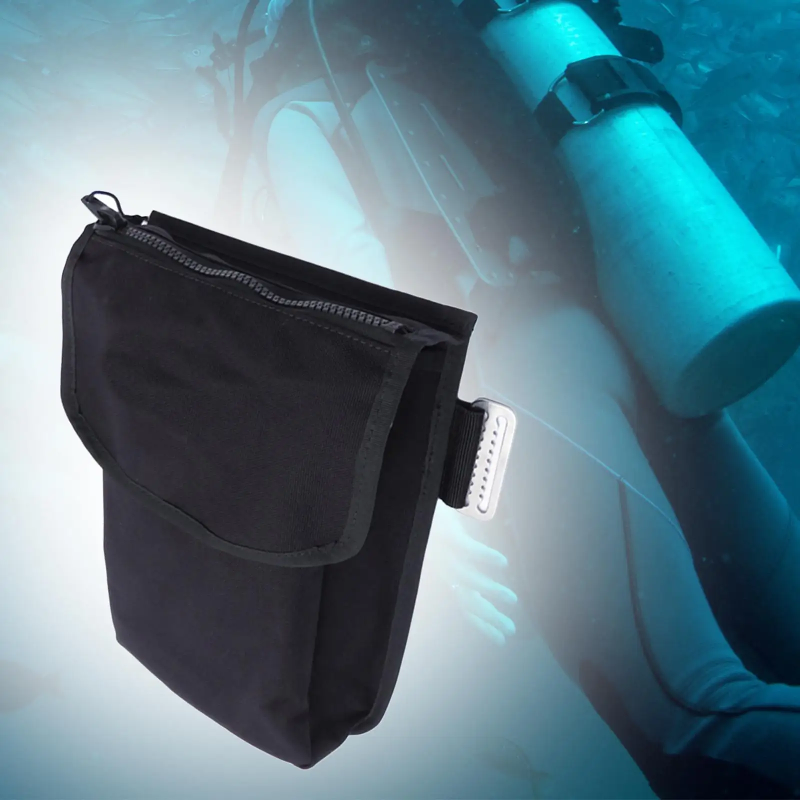 Scuba Diving Thigh Pocket Storage Pocket Technical Diving Storage Bag for Underwater Swimming Snorkeling Water Sports Black