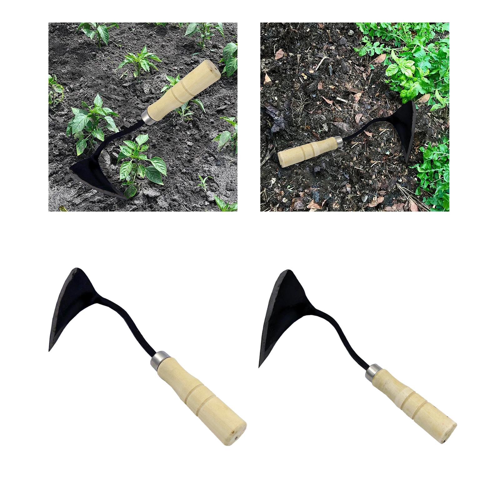 Gardening Plow Hoe Garden Weeder Tool Less Effort Durable Forged Weeder Removal for Planting Vegetable Lawn Garden Yard