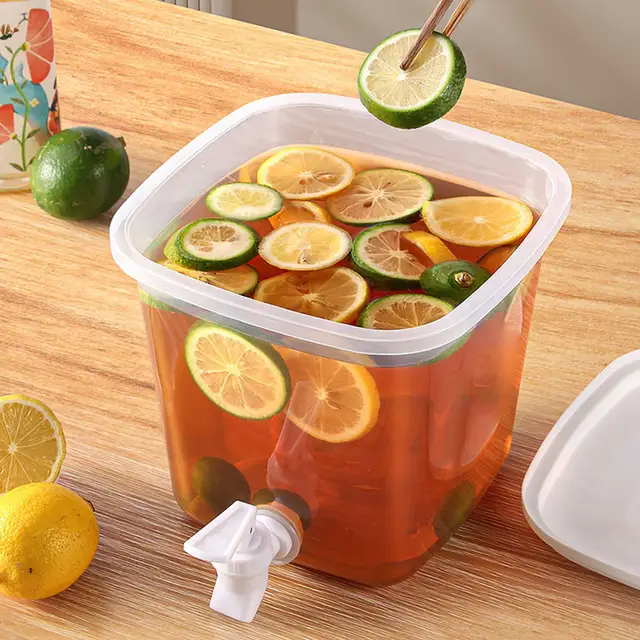 Faucet Juice Bucket 5L Capacity Drinkware Pot Supplies Container Beverage  Dispenser for Home Refrigerator Kitchen Milk Outdoor 