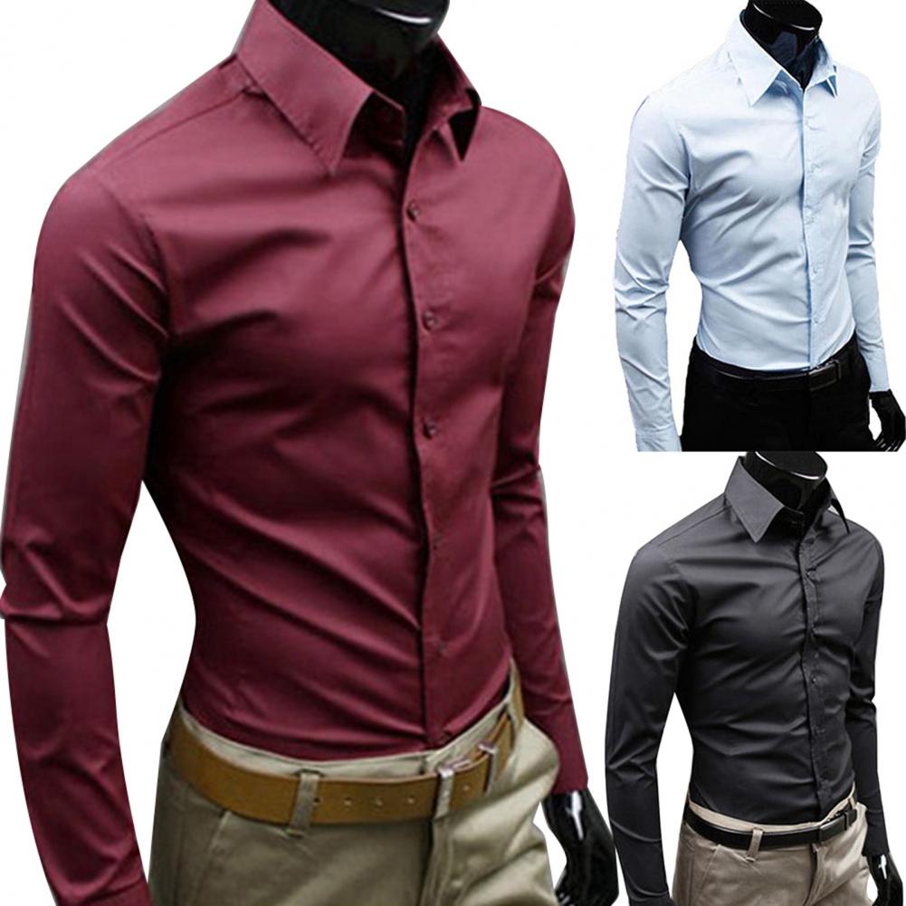 Title 8, Elegant Business Shirt Button-down Closure Cott...