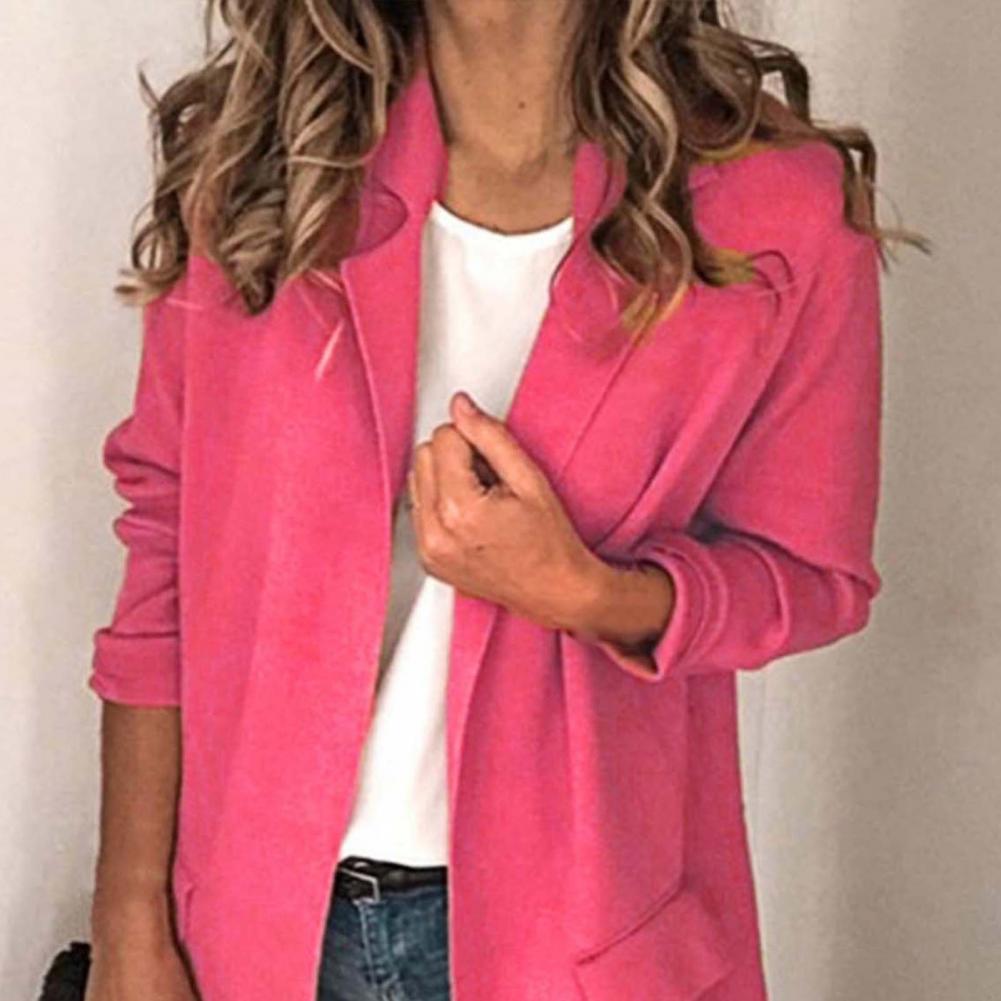 Title 9, Women Long Blazer Solid Color Loose Cardigan Lo...