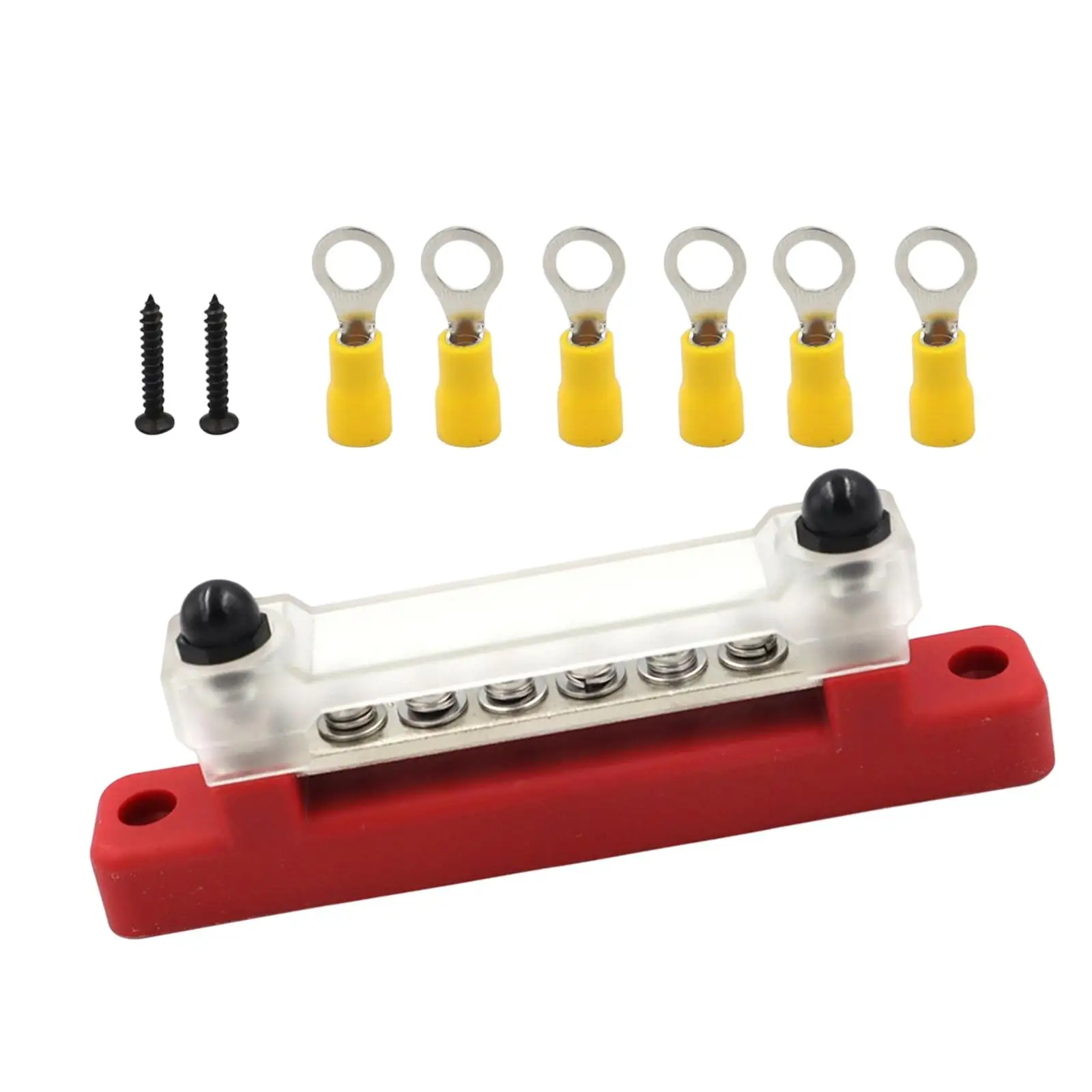 Power Distribution Terminal Block 48V 150A Heavy Duty with Cover Bus Bar for Caravan Marine Boat Trailer Car