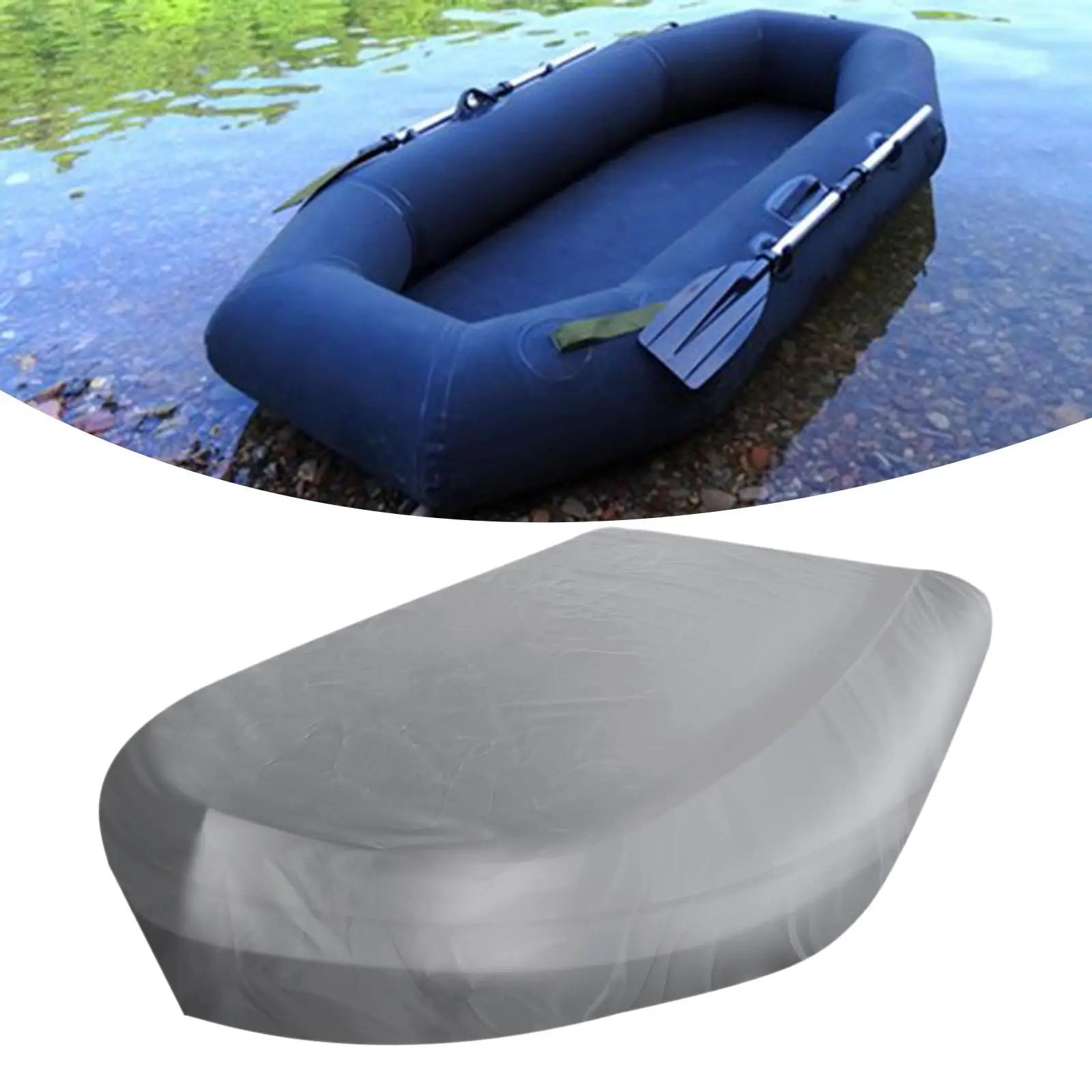Kayak Boat Cover with Drawstring Universal Rain Resistant Marine Boat Cover for