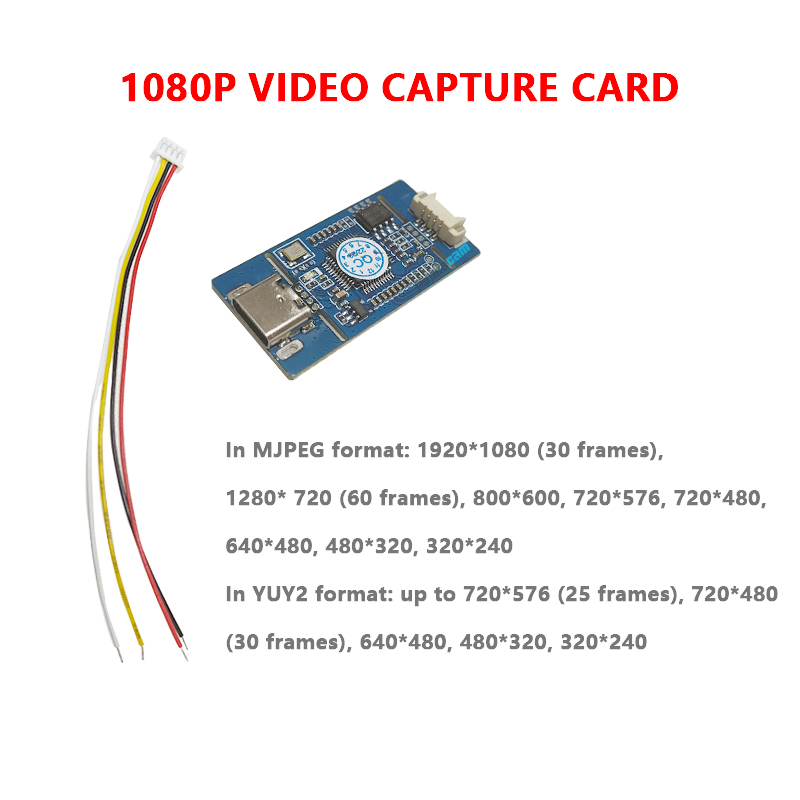 1080P Video Capture Card CVBS To USB Capture AV CVBS Analog Signal S-VIDEO Signal To Digital USB,TYPE-C Motherboard Driver-free