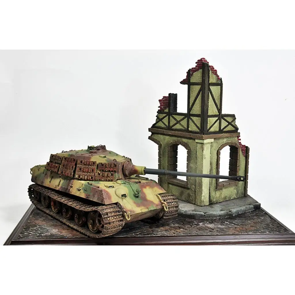 1:35  Model Kits Ruins House Warfare Burning Buildings  Models Educaitonal Toy for Kids