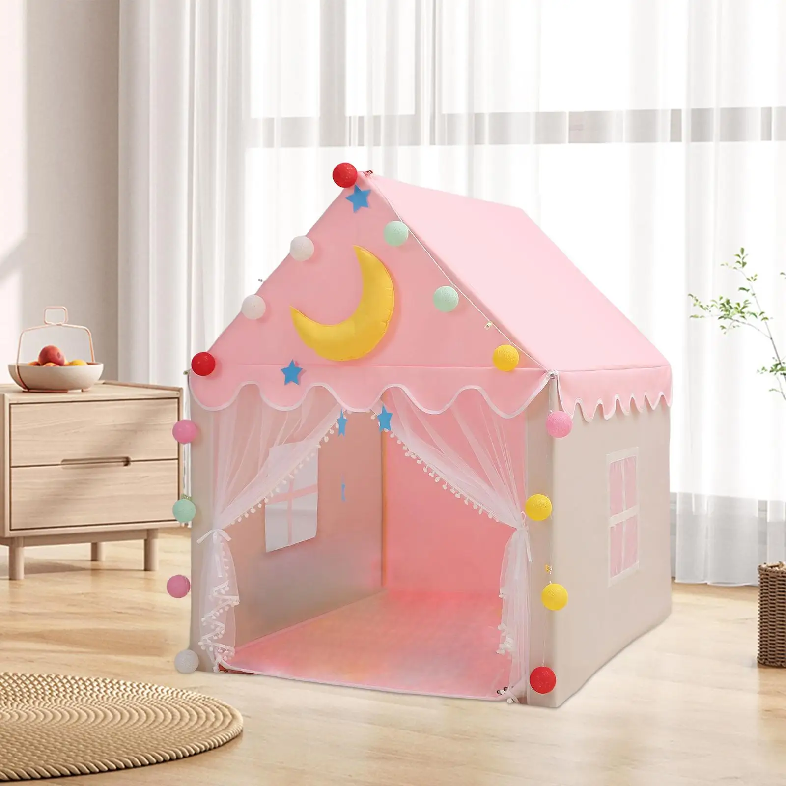 Indoor Outdoor Playhouse Camping Toy Foldable Baby Bedroom Furniture Play House for Toddlers Children Boys Holiday Gift