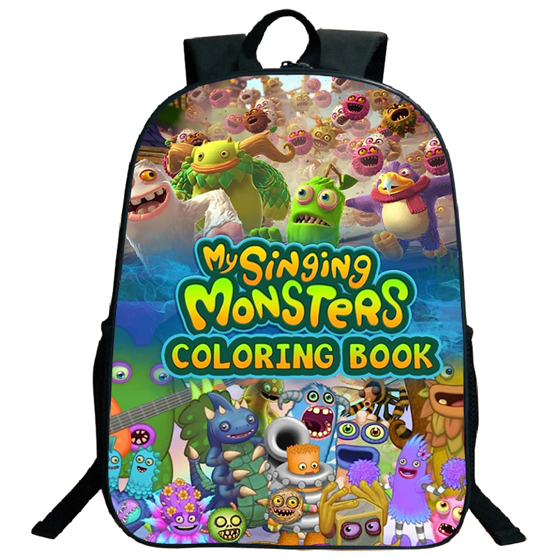 Waterproof grande Cartoon Schoolbag, My Singing Monsters