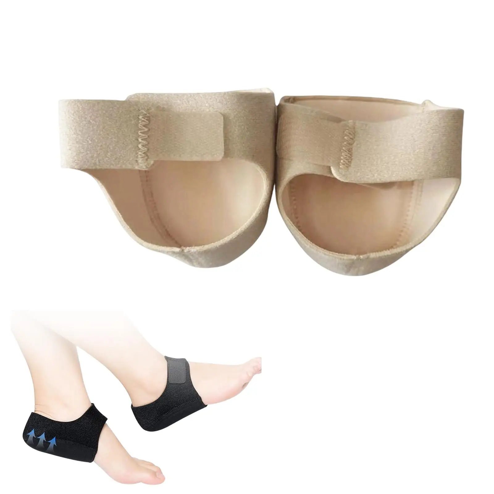 1 Pair Silicone Gel Heel Protector Tendinitis Heel Sleeve Unisex