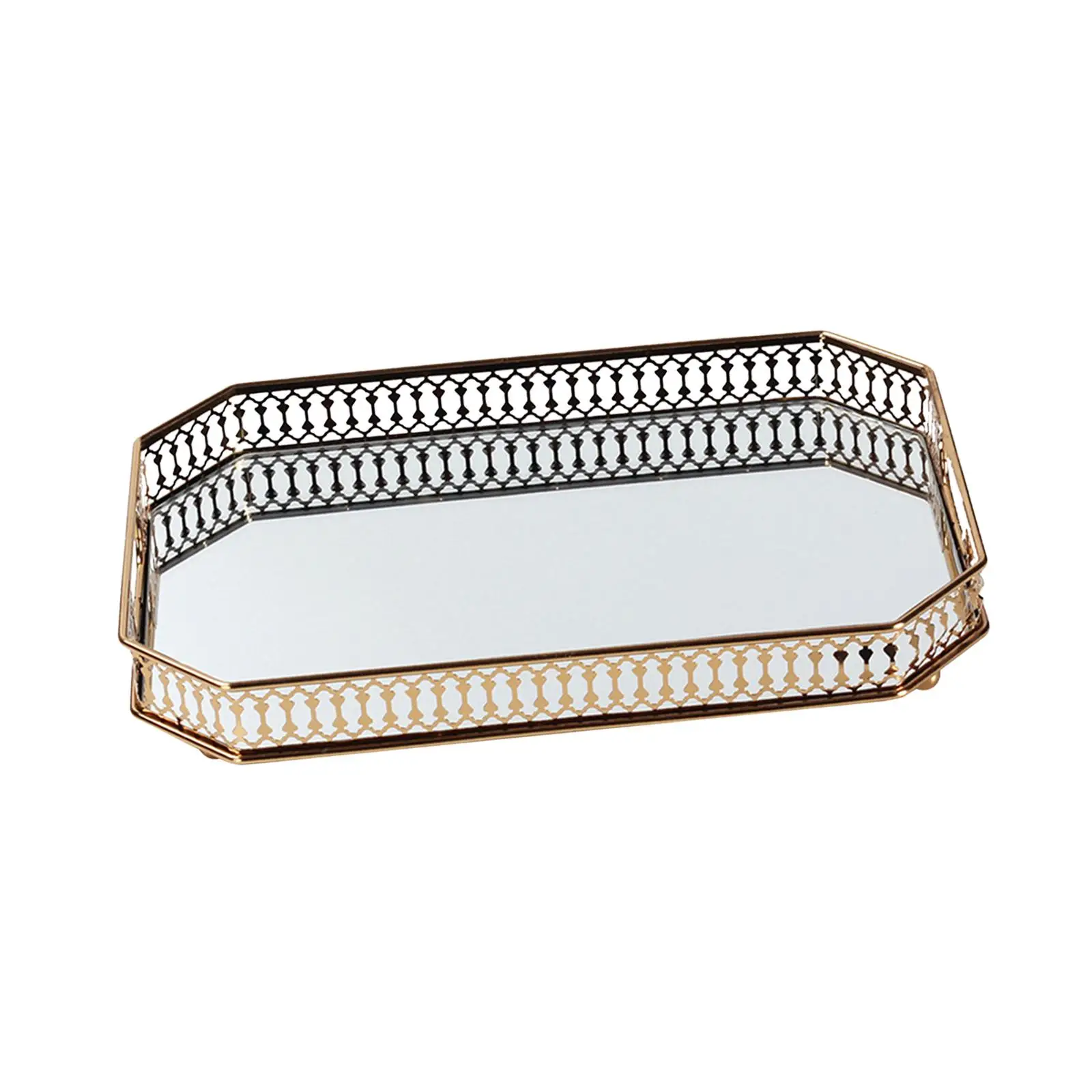 Mirror Serving Tray Serving Plate Modern Decorative Mirrored Tray for Vanity for dessert Food Snack Cake Cosmetic Storage