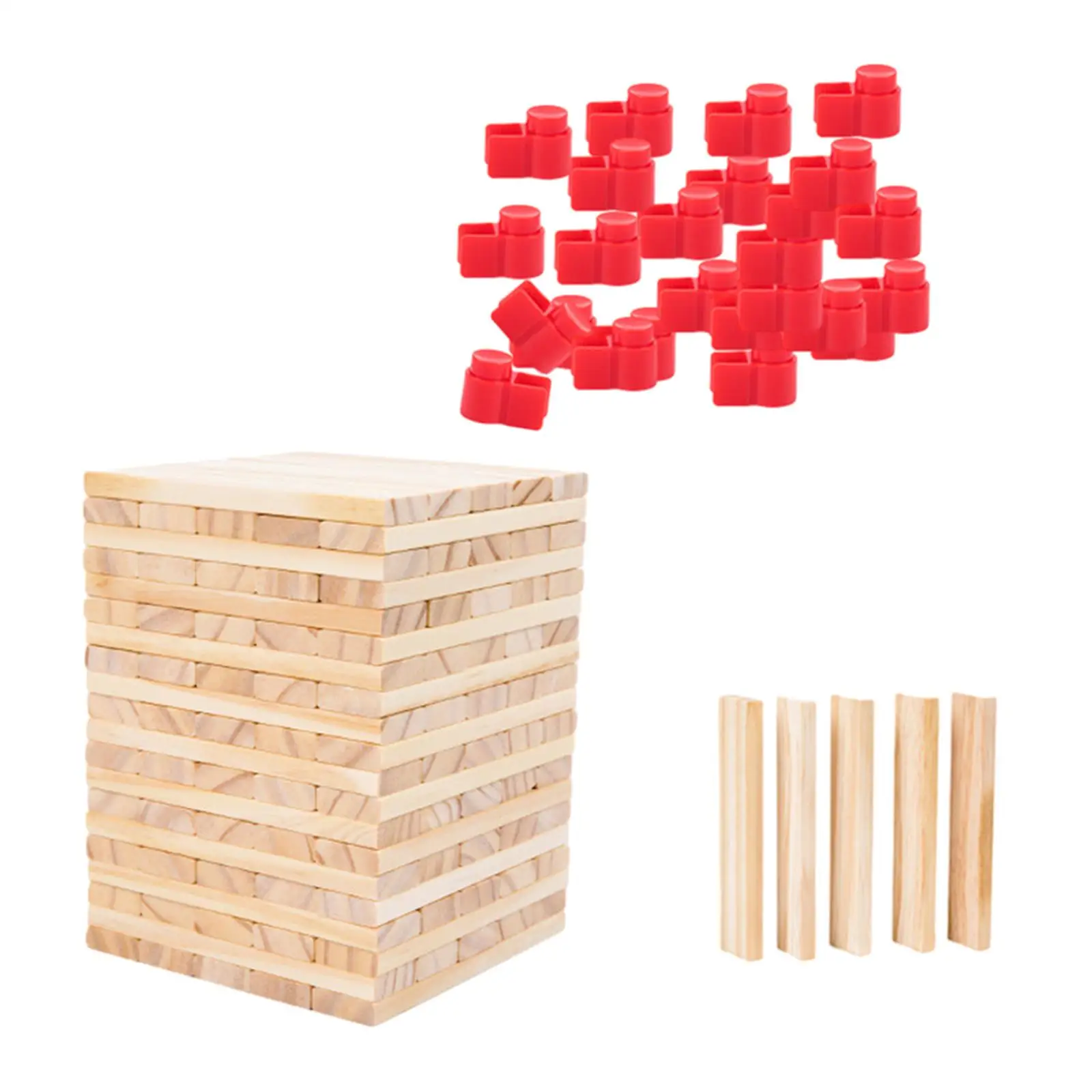 100 Pieces Wooden Stacking Games Montessori Toys for Birthday Gifts Holiday