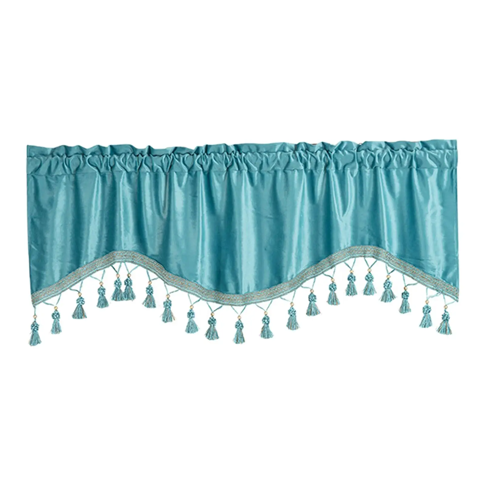 Rod Pocket Curtain Valance Window Tiers Kitchen Curtains Short Curtain for