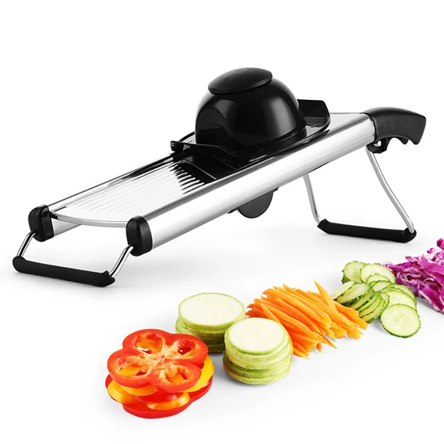 2017 Adjustable Mandoline Professional Vegetable Slicer Grater Fruit Cutter  with 5 Interchangeable Blades Kitchen Accessories - AliExpress