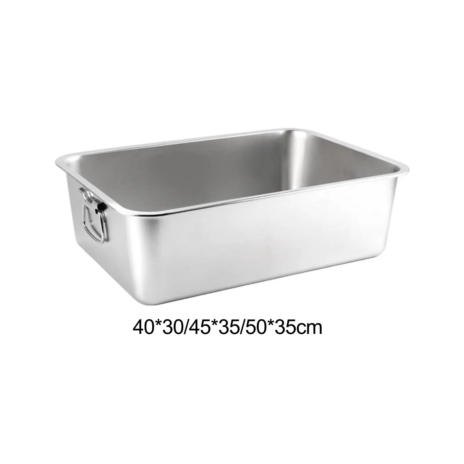 Open Litter Box for Indoor Cats, Kitten Potty Toilet Stainless Steel Container Kitten Potty Pan for Small Large Cats