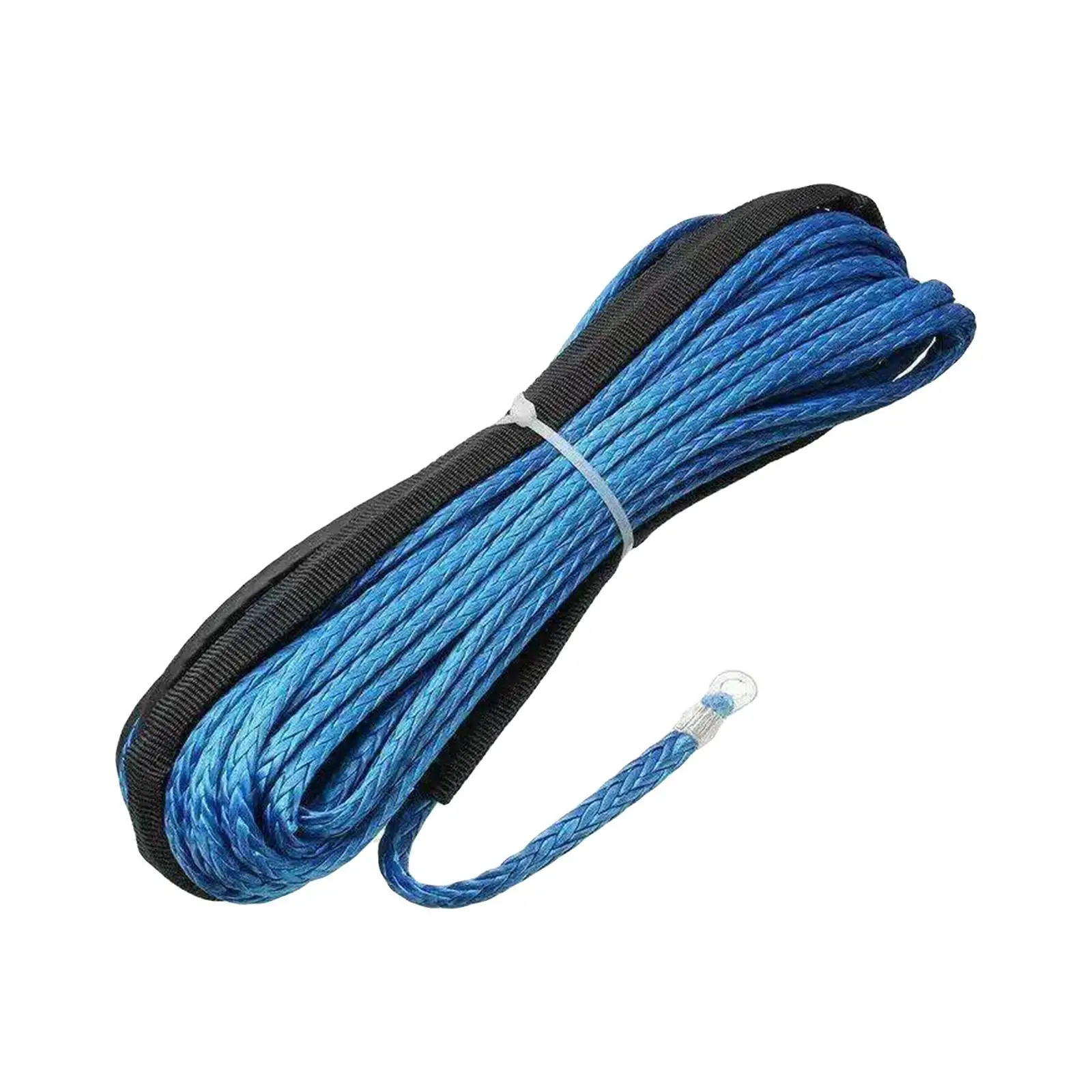 Synthetic Winch Rope 50ft 4.8mm 3/16``X50` Heavy Duty Towing Strap Rope Truck