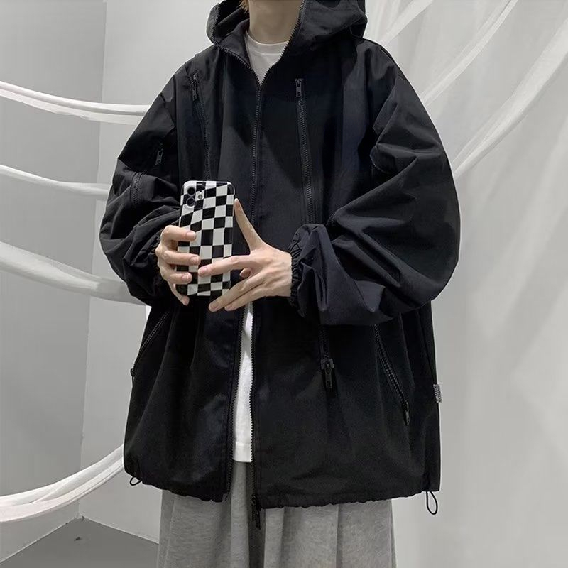 Deeptown Harajuku Black Windbreaker