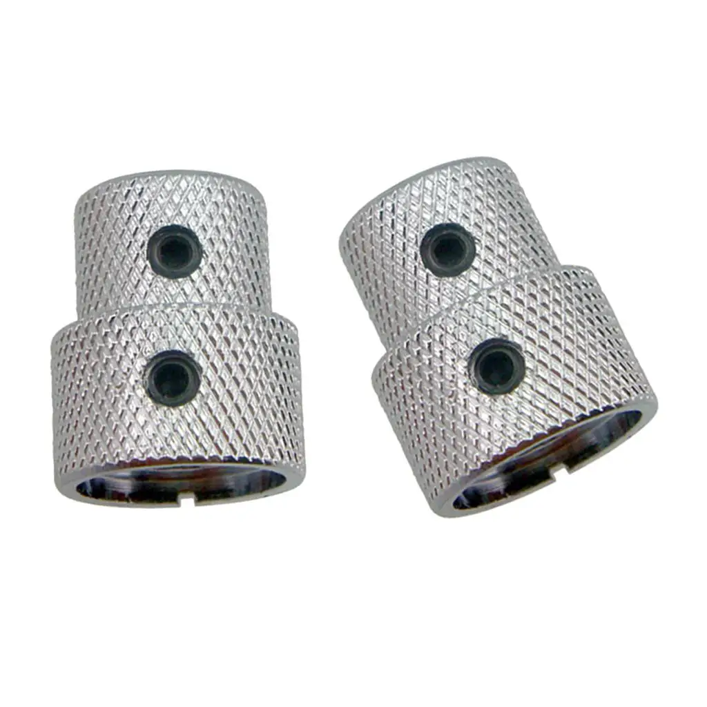 2 Pieces Electric Guitar/Bass Replacement  Control Knobs Silver