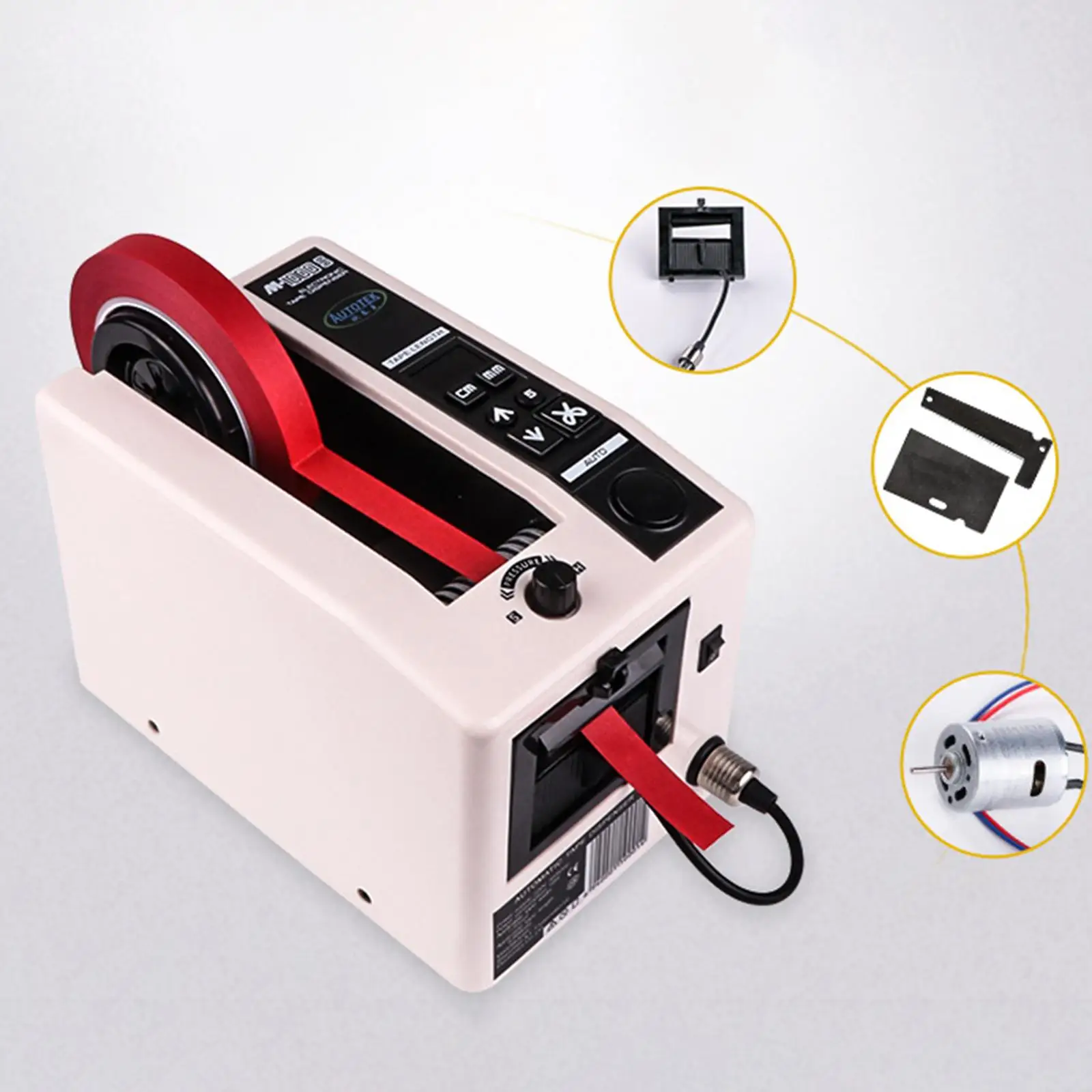 Automatic Tape Dispenser Electric Tape Cutting Machine for 8-50mm Width Tapes Transparent Tape Packaging Tape Double Sided Tape
