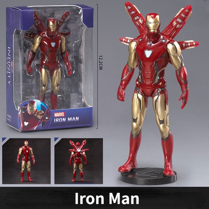 17cm Marvel Spiderman Hulk Ironman Anime Action Figure Toy