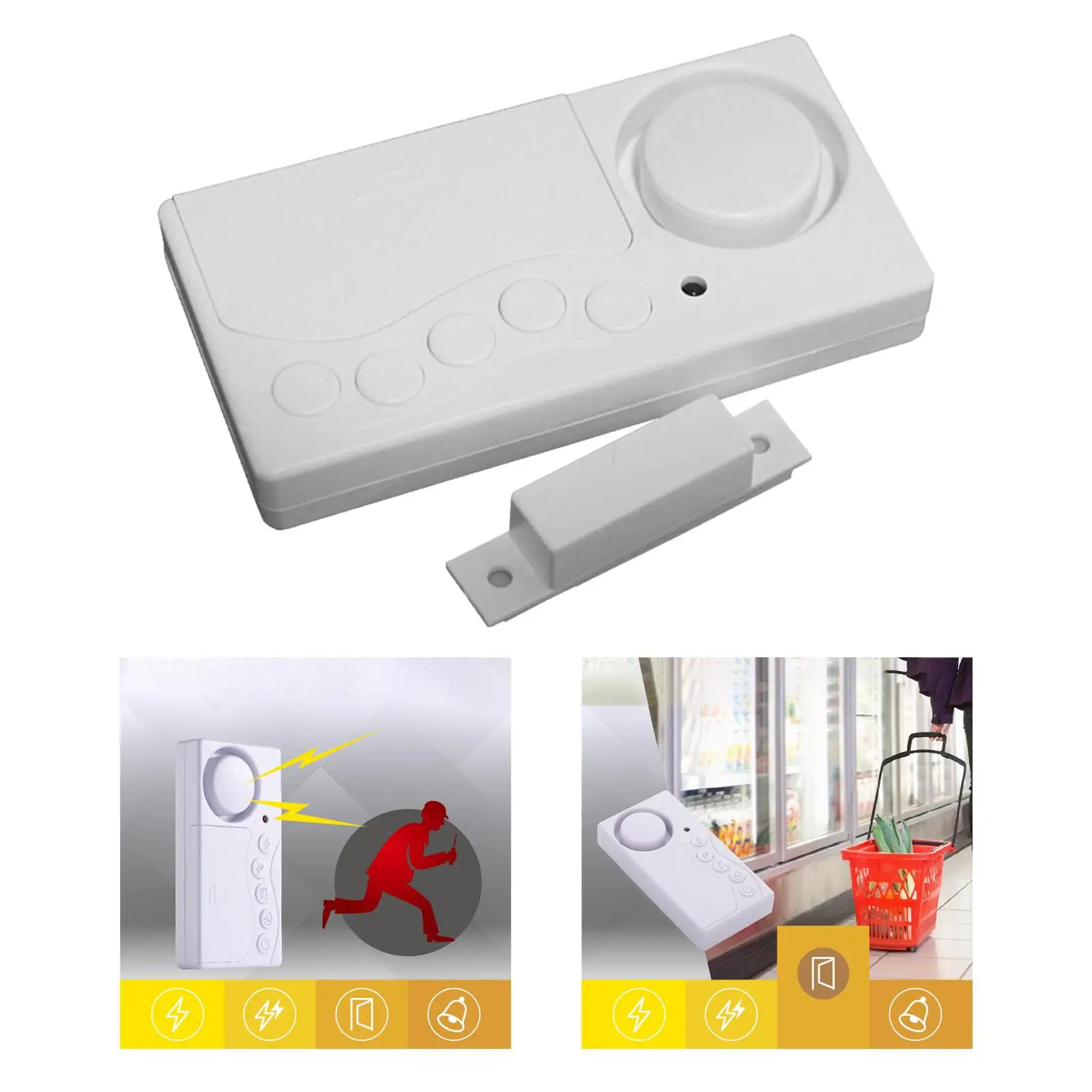 108dB Loud Door Sensor Alarm Security Alarm Open Detection for Children