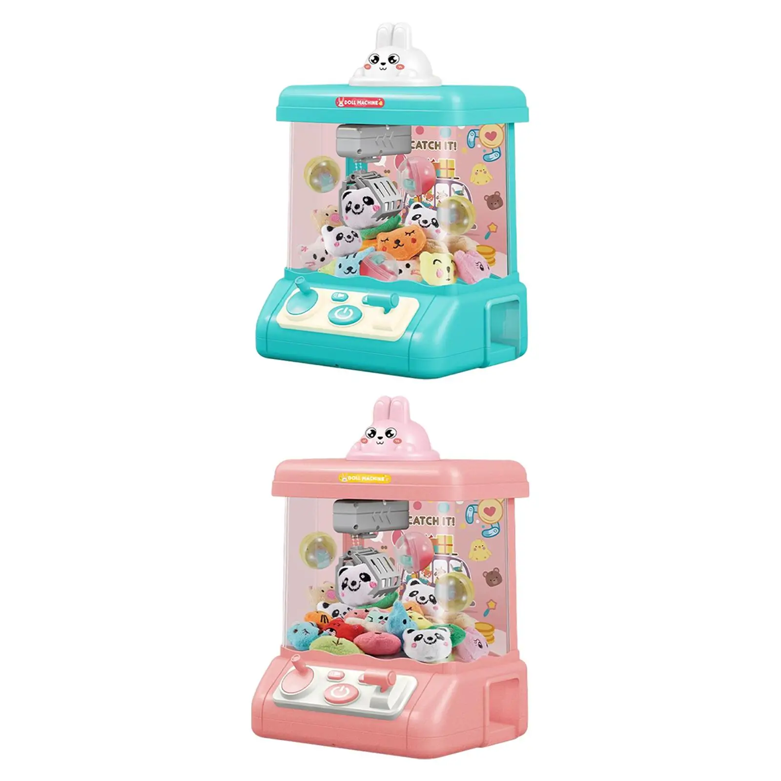 Household Claw Machine with Music and Lighting Gift Electronic Arcade Game Doll Machine DIY Catching Doll Machine for Children