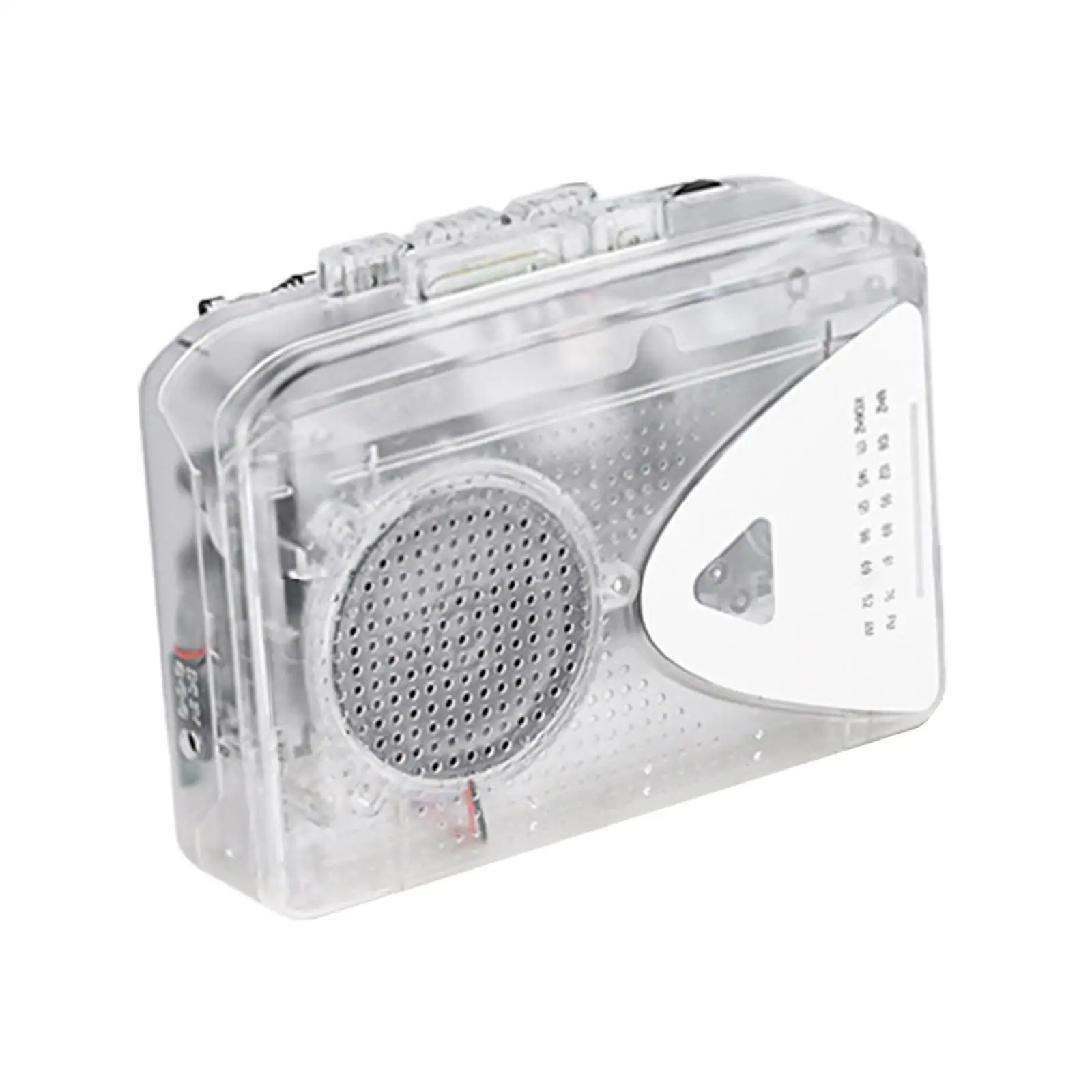 Cassette Player Portable Easy to Use with Headphones Transparent AM FM Radio