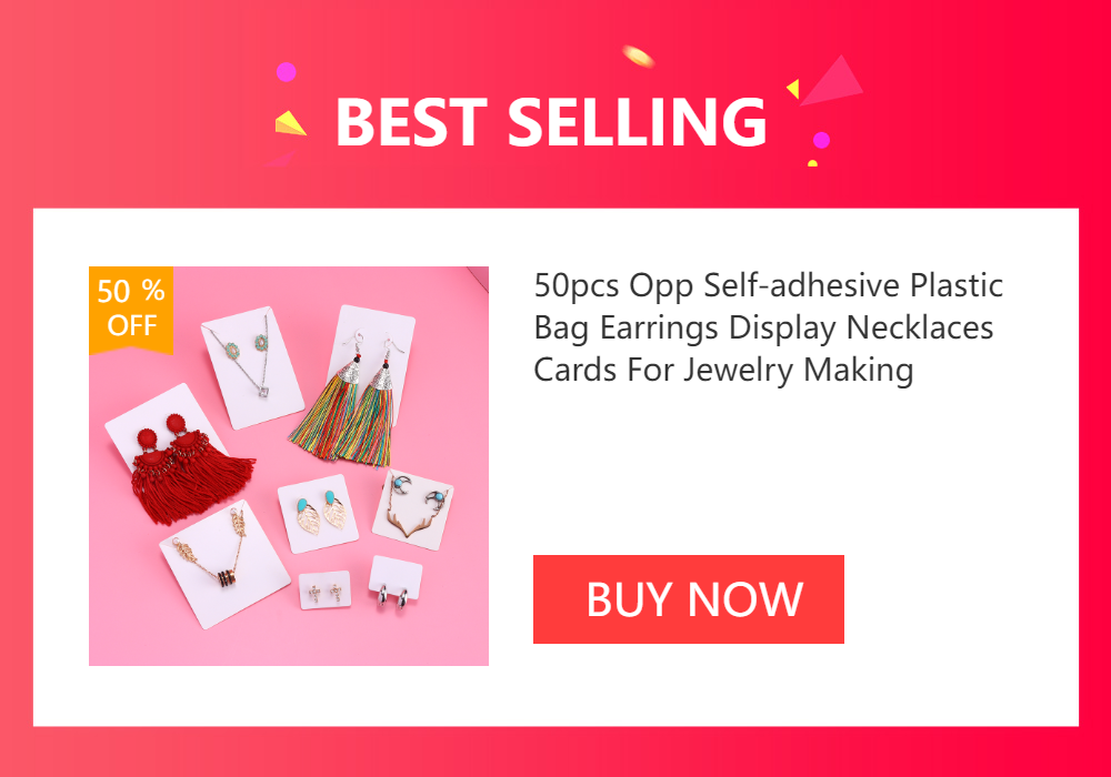 100pc Transparent Necklace Card Chain Collect Self-Stick Plastic Bags For Packaging Small Businesses Gift Jewelry Holder Display