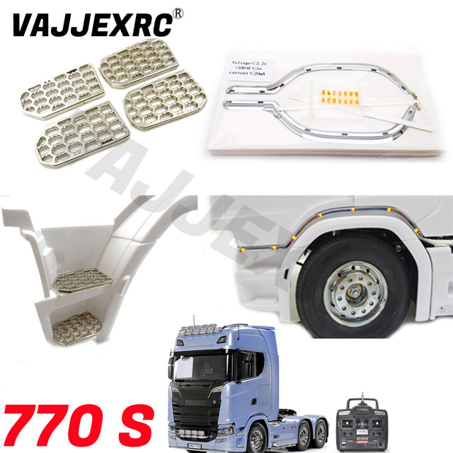 Metal Pedal Cab Door Light Kit for 1/14 Tamiya Scania 770 S 56368 