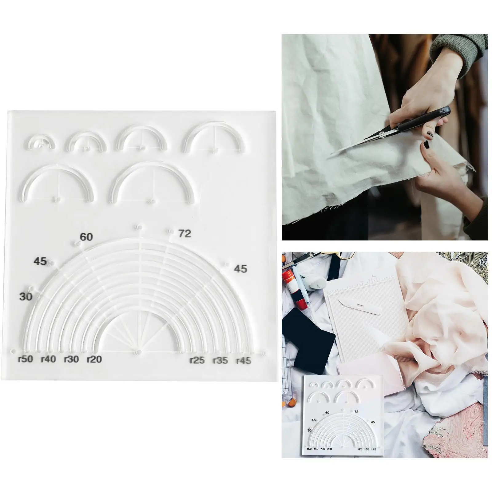 Acrylic Template Patchwork Quilt Ruler for Pattern Maker Dressmaking Measure