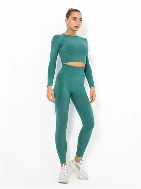 Blue Women Seamless Yoga Set Suit, Slim Fit at Rs 800/piece in New