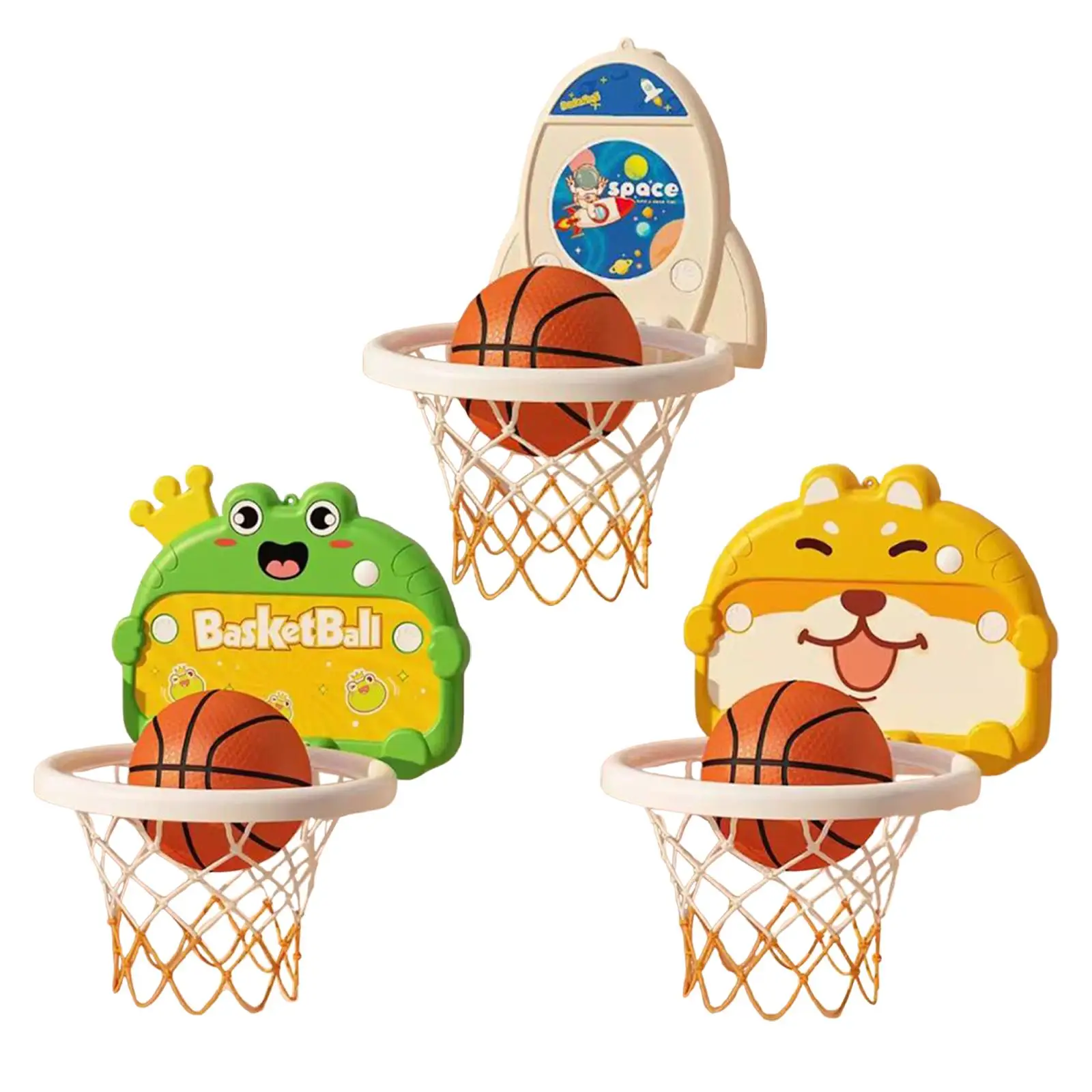 Mini Basketball Hoop Set Portable Interactive Wall Basketball Board Family Games for Living Room Indoor Door Bedroom Wall