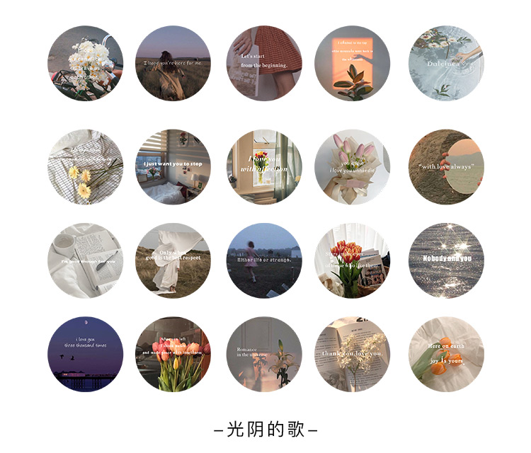 45pcs Vintage Stickers Set for Scrapbooking Adhesive Planner Labels Diary Journal Photo Album Decorative Stationery Supplies