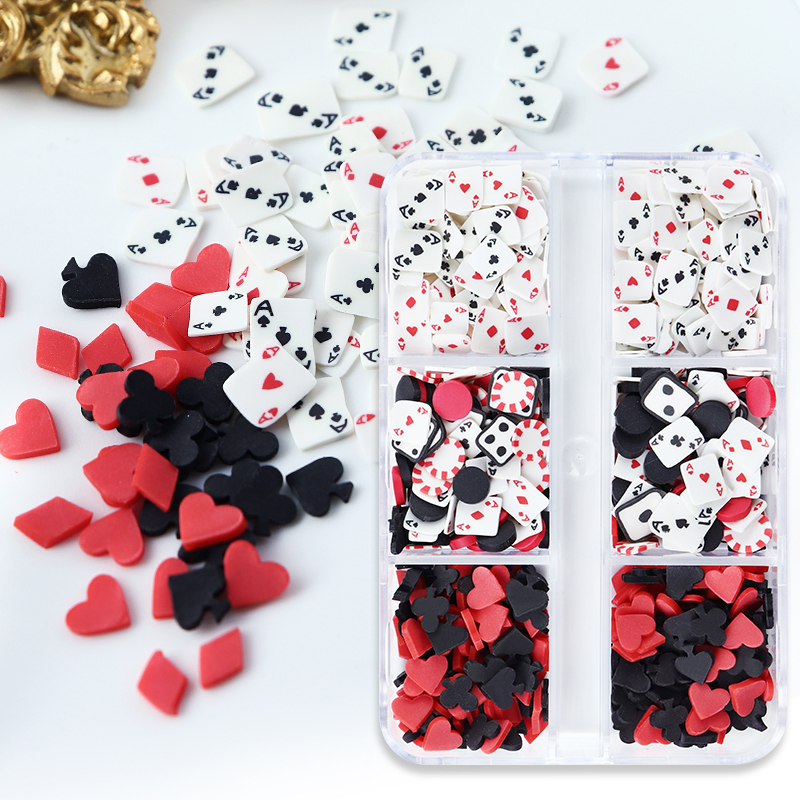 Best of Playing Cards Nail Accessories DIY Charms Spades A Poker Polymer Clay Slices Nails Art Decoration Manicure Material Slime Flakes Reviews & Tips