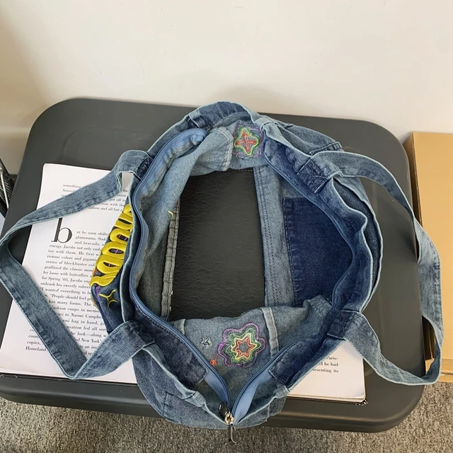 VITAL Bag Denim Fabric  Women's Top Handle Shoulder Bag – Steve